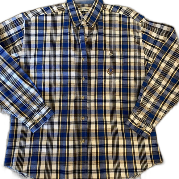 20 X Mens Shirt  by Wrangler Size Large Plaid Button Down  Extremely Nice! - Picture 1 of 11